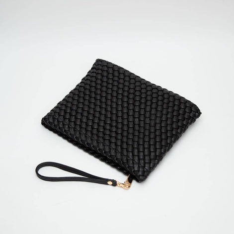 Hand-woven braided Clutch Zip Wristlet Bag