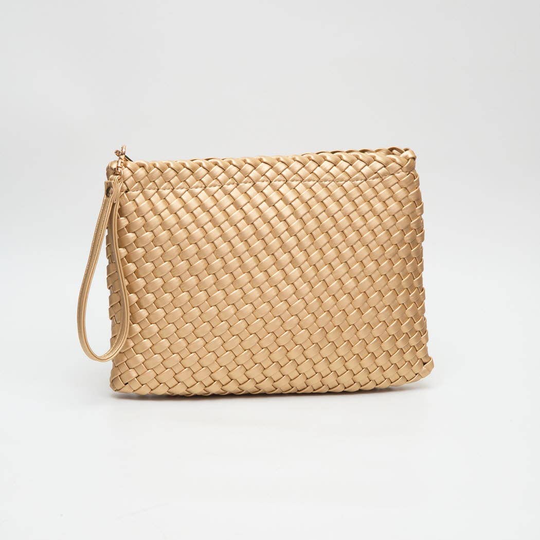 Hand-woven braided Clutch Zip Wristlet Bag