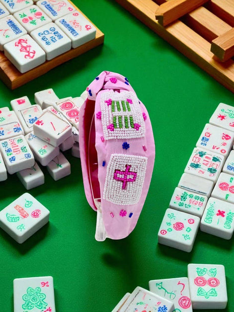 Mahjong Beaded and Sequined Headband