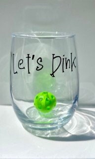 Pickleball Wine Glass - Stemless