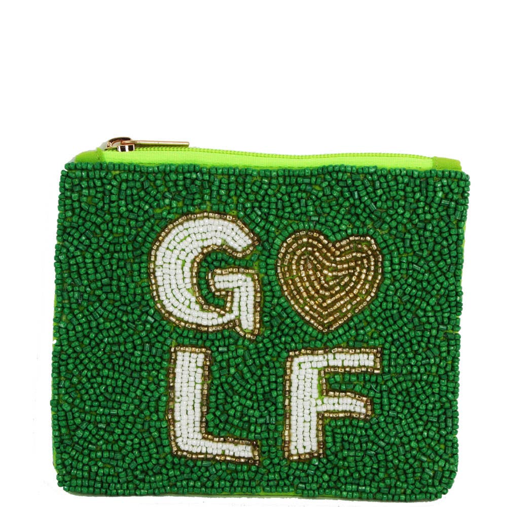 Golf Beaded Coin Purse