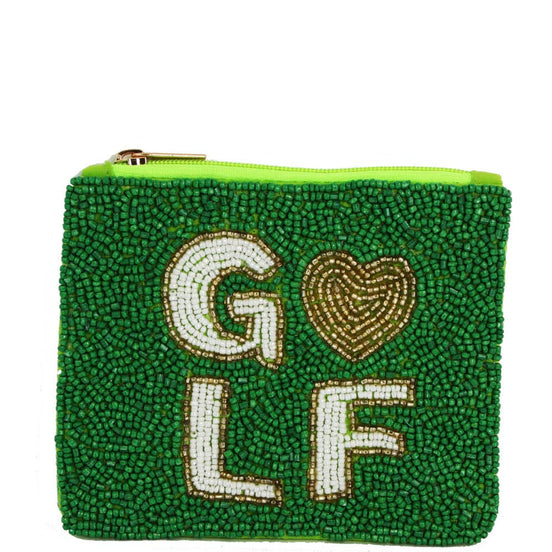SEED BEAD GOLF COIN PURSE BAG HD-00453