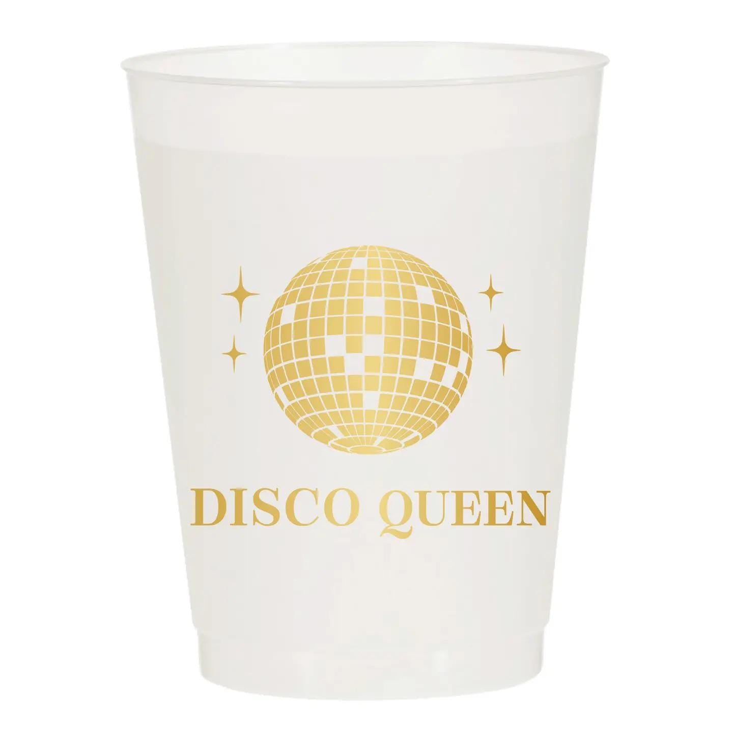Disco Queen Gold Frosted Cups