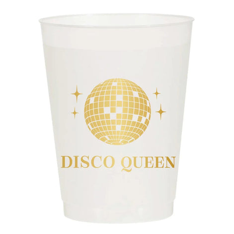Disco Queen Gold Frosted Cups