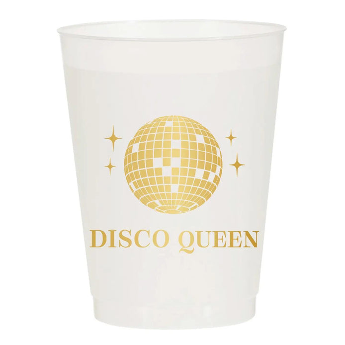 Disco Queen Gold Frosted Cups
