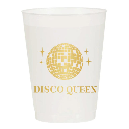 Disco Queen Gold Frosted Cups