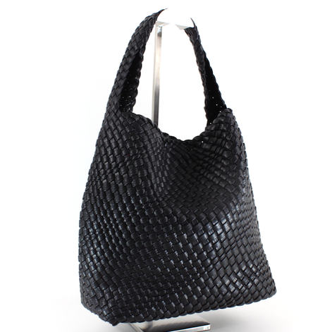 P23067 Woven Hobo Bag w/Cosmetic Pouch