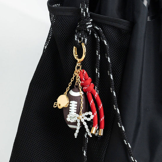Touchdown Vibes Football Bag Charm