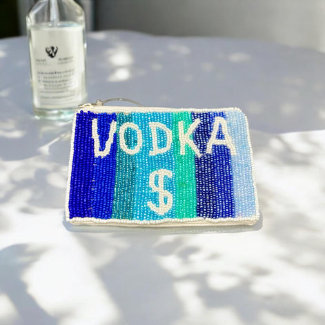 Vodka Money Beaded Coin Pouch