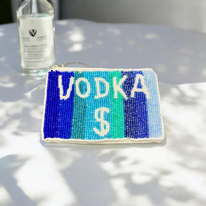 Vodka Money Beaded Coin Pouch