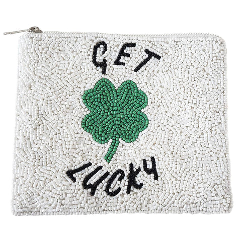 GET LUCKY BEADED COIN POUCH