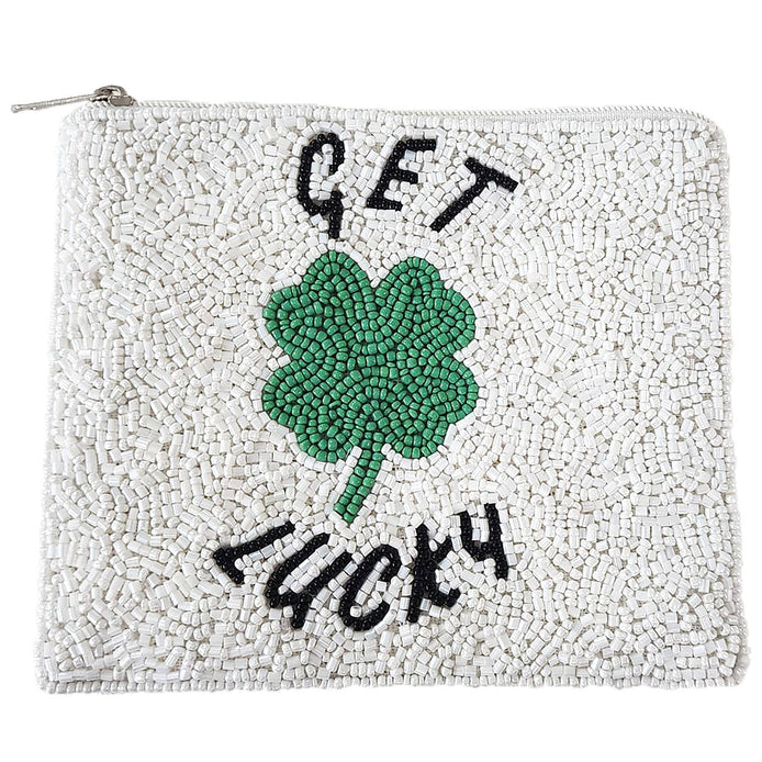 GET LUCKY BEADED COIN POUCH