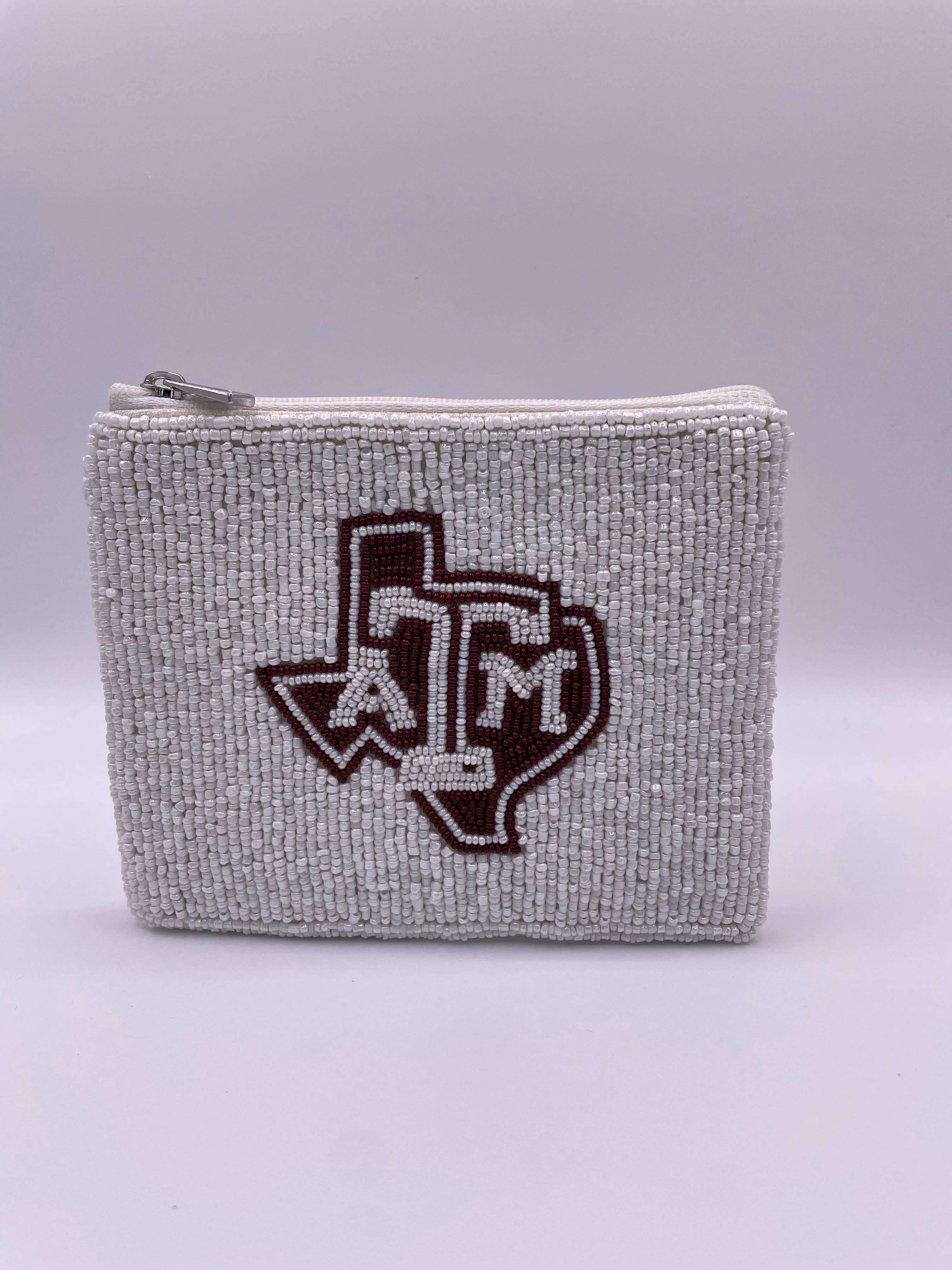 Texas A&M Aggies Beaded Coin Purse