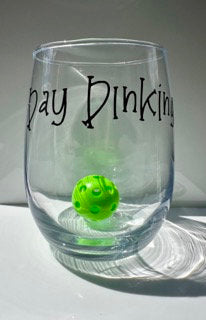 Pickleball Wine Glass - Stemless