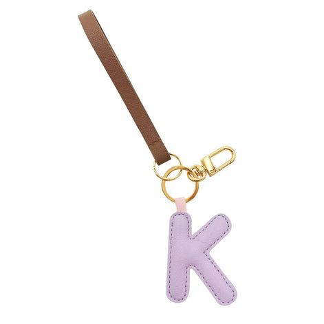 Alphabet Faux Leather Key Chain Bag Charm