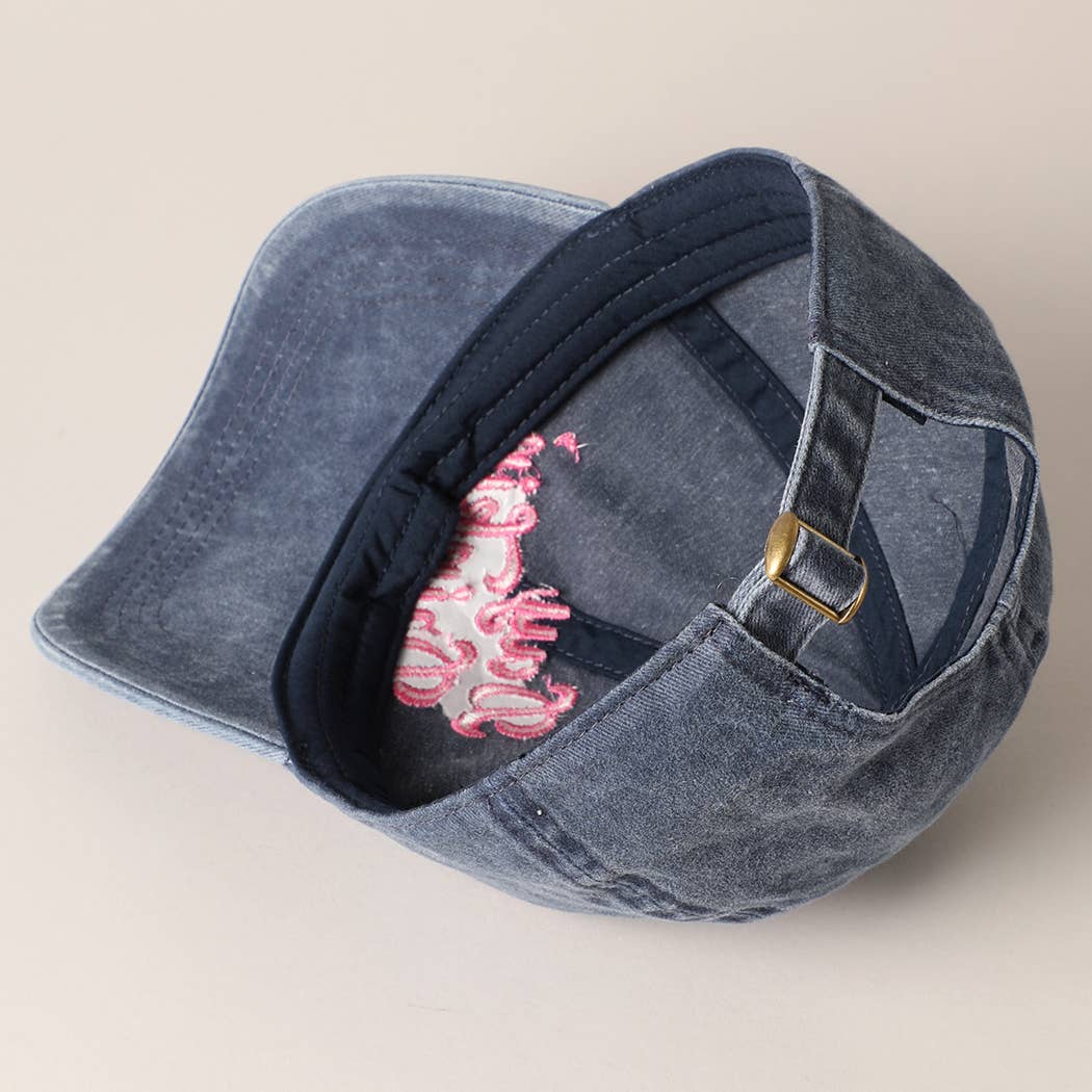 Day Drinkin' Text Embroidered Baseball Cap