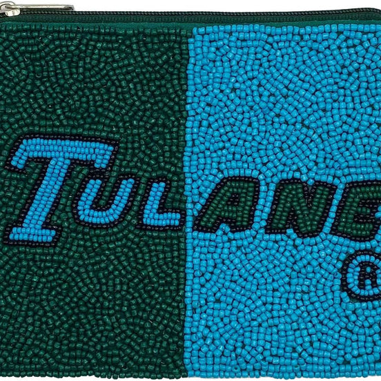 DUAL COLOR TULANE BEADED POUCH