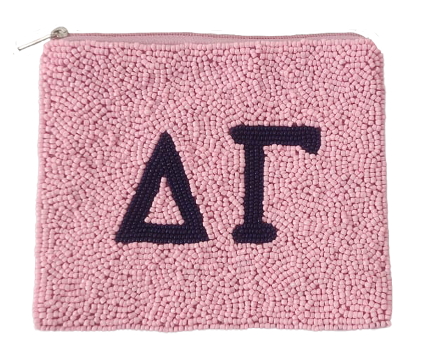 DELTA GAMMA BEADED POUCH