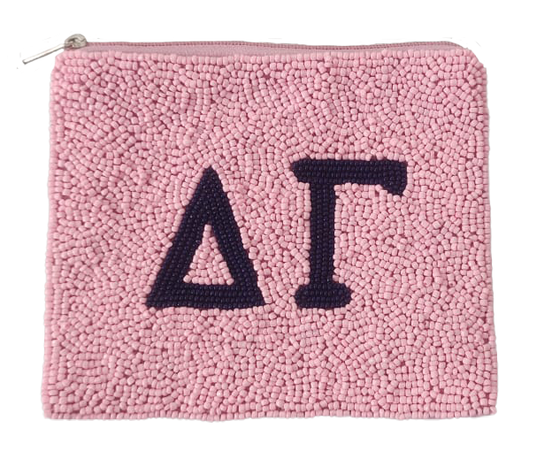 DELTA GAMMA BEADED POUCH