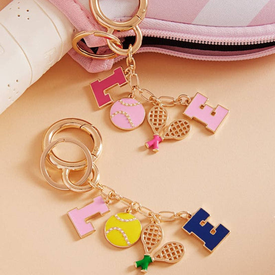 Sports Love Tennis Icons Bag Charm And Keychain