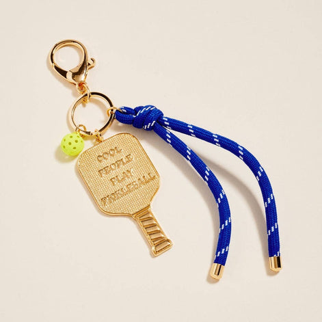 8 In Pickleball Paddle Ball Rope Bagcharm Keychain